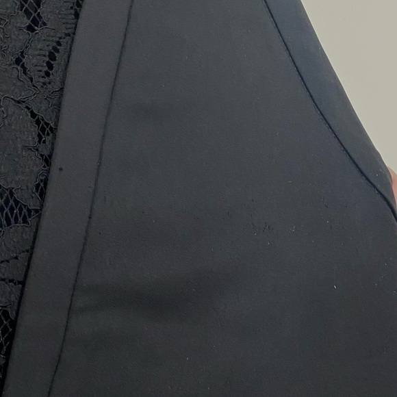 All Saints Layton Little Black Zipper Front Lace Back Sheath Dress SIZE SMALL - Picture 3 of 7